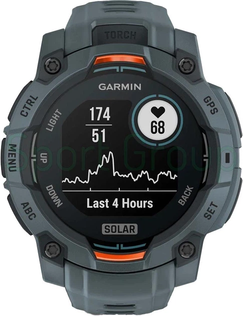 Смарт-часы Garmin Instinct 3 с солнечной батареей (010-02934-01) 45 мм SOLAR, цвет серый - изображение 9