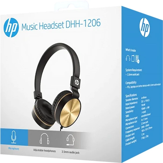 Słuchawki HP DHH-1206 Black (8YJ97AA) - obraz 5