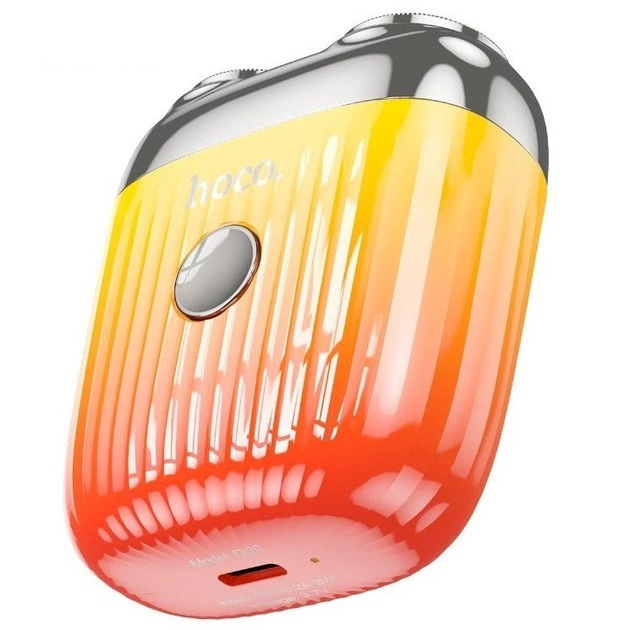 Портативная мужская роторная электробритва 3Вт HOCO Portable mini shaver DI30 IPX6 Оранжевая - изображение 2
