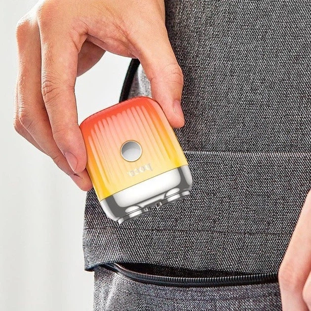 Портативная мужская роторная электробритва 3Вт HOCO Portable mini shaver DI30 IPX6 Оранжевая - изображение 7