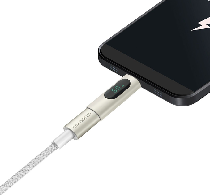 Кабель 4smarts Kabelset PremiumCord Digit Adapter USB-C - USB-C 60 W White (4252011907175) - зображення 3