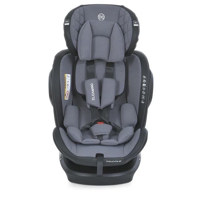 Детское автокресло El Camino ME 1045 EVOLUTION 2 ISOFIX 360º Melange Cloud Gray - изображение 2