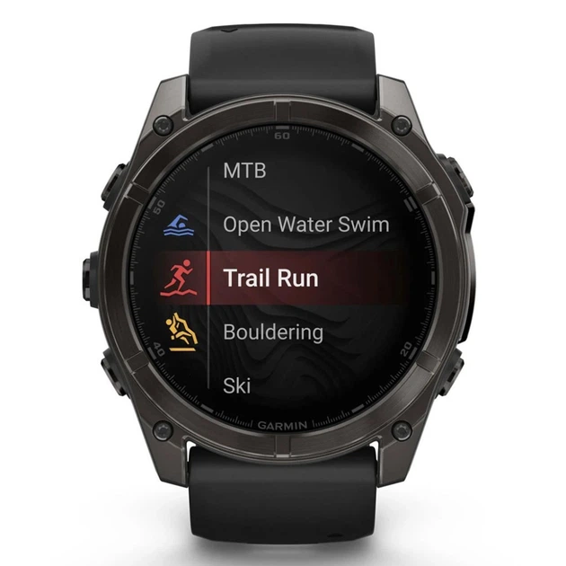 GPS смарт-годинник GARMIN fenix 8 51mm,AMOLED, Saph, CrbnGryTi/Blk, Blk/PebbleGryBnd - зображення 6