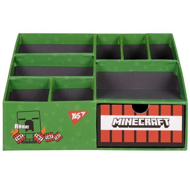 Органайзер настольный на 8 отделения YES Minecraft 708221 21х12х12 см - Фото 2 Органайзер настольный на 8 отделения YES Minecraft 708221 21х12х12 см - изображение 2