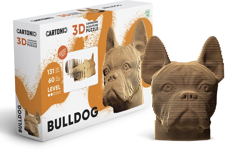 3D пазл-конструктор Cartonic 3D Puzzle Bulldog Бульдог Картонный (CARTMBDG) - изображение 11
