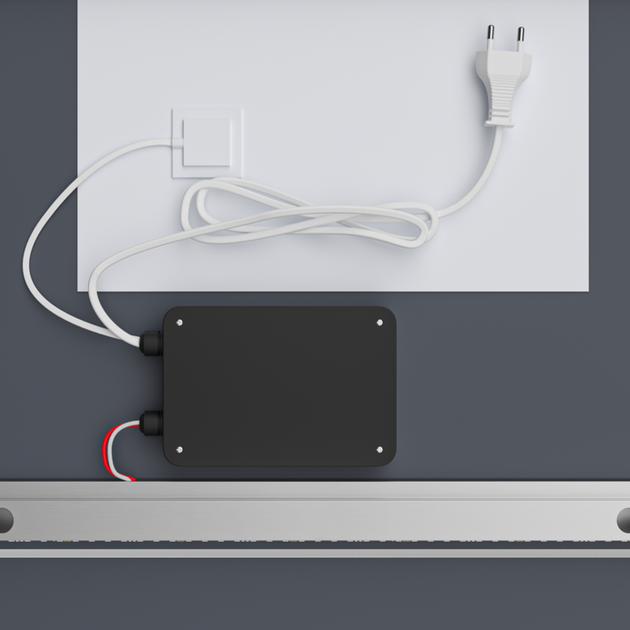 Дзеркало MIXXUS PREMIUM CUBIC MR14-70x50-REVERSE з LED Touch, Anti-fog, димером, рег. яскравості (MP6647) - зображення 5