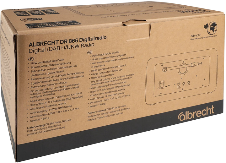 Radio Albrecht DR 866 Digital Radio Brown (27866) - obraz 6