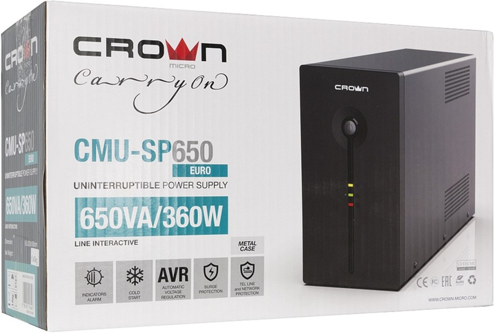 ИБП Crown CMU-SP650Euro metal case - изображение 4