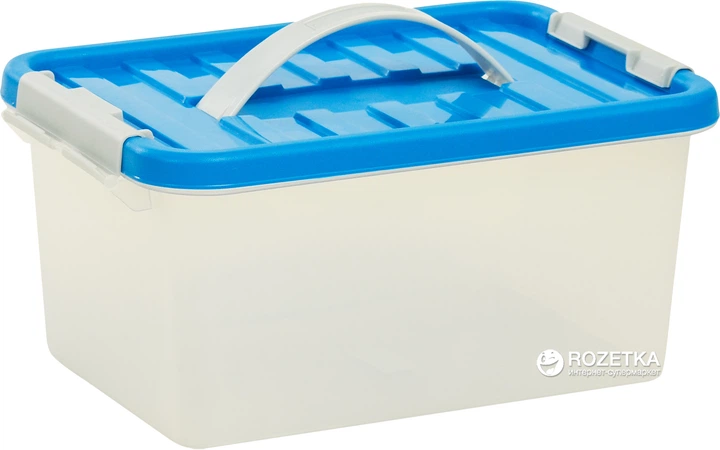 Бокс для зберігання Heidrun Clipbox 14 л з ручкою Синій (1634_синій) - зображення 2