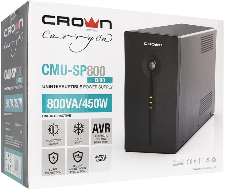 ИБП Crown CMU-SP800Euro - изображение 4
