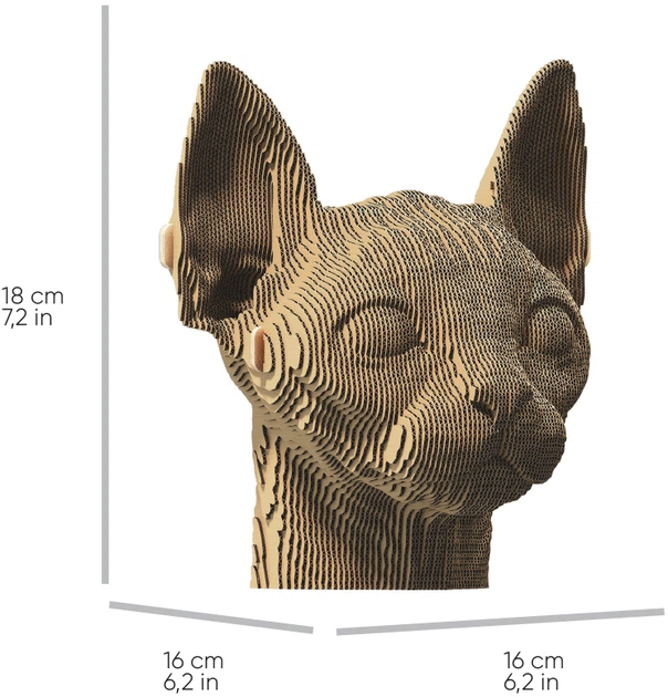 3D пазл-конструктор Cartonic 3D Puzzle Кот сфинкс Картонный (CARTSPHY) - Фото 4 3D пазл-конструктор Cartonic 3D Puzzle Кот сфинкс Картонный (CARTSPHY) - изображение 4