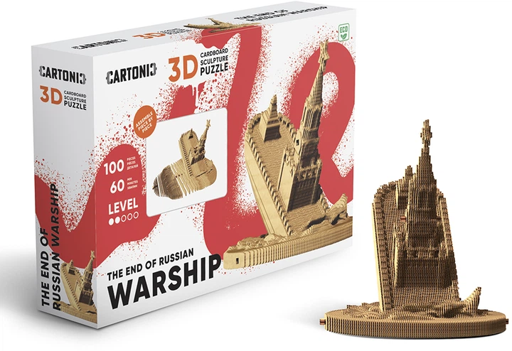 3D пазл-конструктор Cartonic 3D Puzzle The end of russian warship Русский военный корабль все… Картонный (CARTEND) - изображение 10