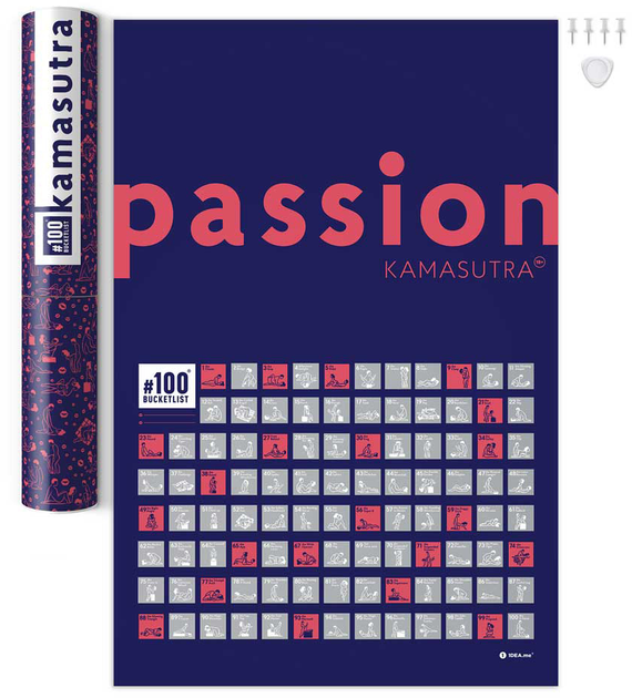 Plakat zdrapka 1DEA.me 100 Bucketlist Kamasutra passion (4820191133495) - obraz 1