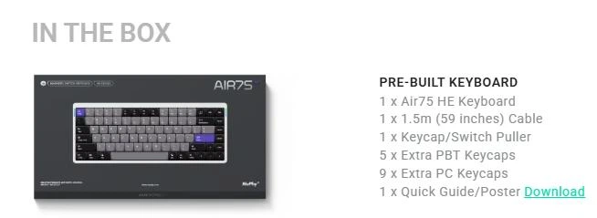 Проводная магнитная клавиатура NuPhy Air75 HE / Low-Profile