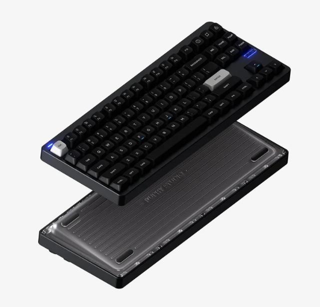 Беспроводная механическая клавиатура NuPhy Gem80 / Raspberry (linear, 46 gf) / Color - Obsidian Black / Hot-Swappable, RGB, ANSI US - изображение 1