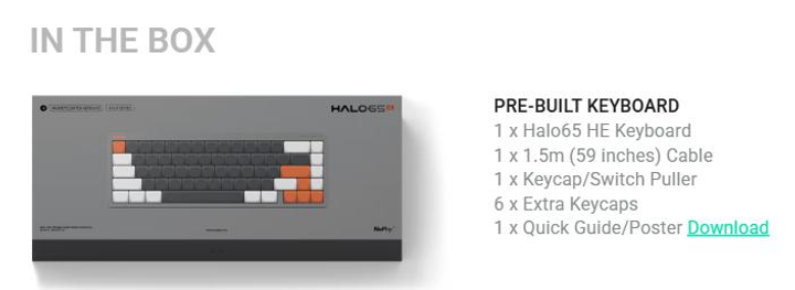Дротова магнітна клавіатура NuPhy Halo65 HE / Magnetic Coral