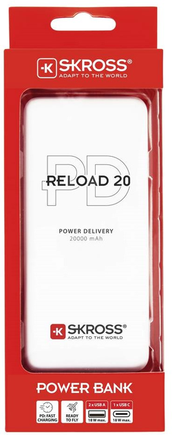 Powerbank Skross 20000 mAh 18W White (1.400142) - obraz 4
