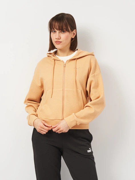 Толстовка на молнии с капюшоном женская Puma Her Comfort Crop Full