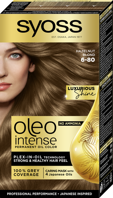 Фарба для волосся SYOSS Oleo Intense 6-80 Золотистий русявий 115 мл (8410436246569) - Фото 1 Фарба для волосся SYOSS Oleo Intense 6-80 Золотистий русявий 115 мл (8410436246569) - изображение 1