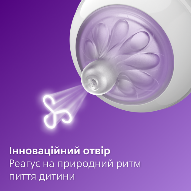Силіконова соска Philips Avent Natural швидкий потік 6+ міс 2 шт (SCY965/02) (8710103985150) - зображення 2