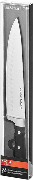 Nóż szefa kuchni Ambition Kyoto z przetłoczeniami 25 cm (5904134204875) - obraz 3
