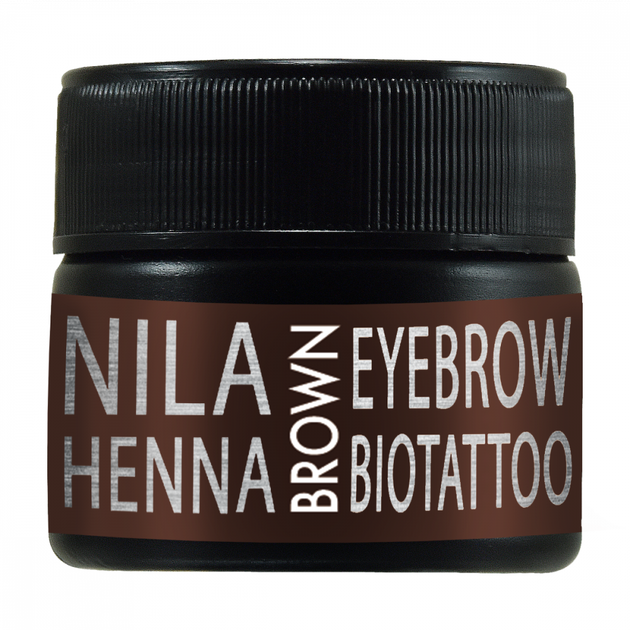 Nila Хна для брів та біотату Коричнева brown, 10г - изображение 2