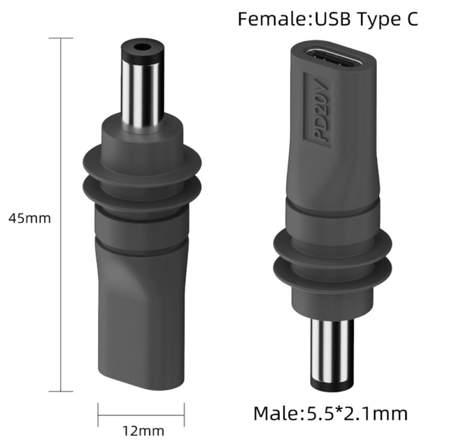 Адаптер роз'єму USB Type-C на DC 5.5 2.1 Starlink adapter - изображение 3