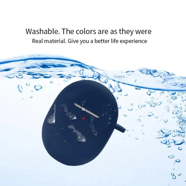 Чехол силиконовый для Google Pixel Buds A-Series с карабином (красный) - изображение 7