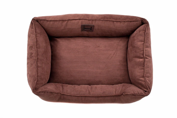 Лежак Harley and Cho Dreamer Brown Velvet L 90x60 cm Коричневий для собак (3100091) - зображення 2