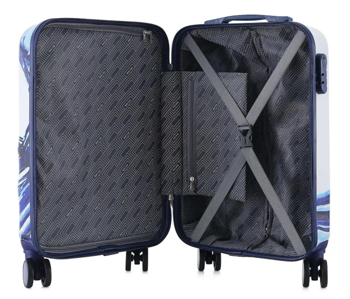 Чемодан Semi Line 20" (S) White/Blue Print (T5653-1) (DAS302329) - изображение 2