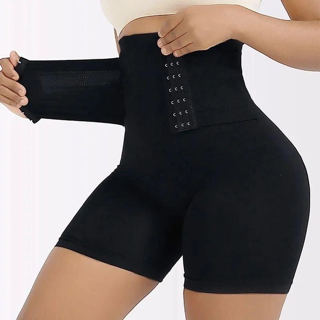 Утягивающие корректирующие шорты с корсетом на поясе Slim L/XL (76-86см) черные - изображение 5