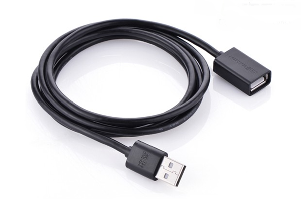 Кабель UGREEN US103 USB 2.0 A Male to A Female Cable 3m Black (10317) - изображение 3