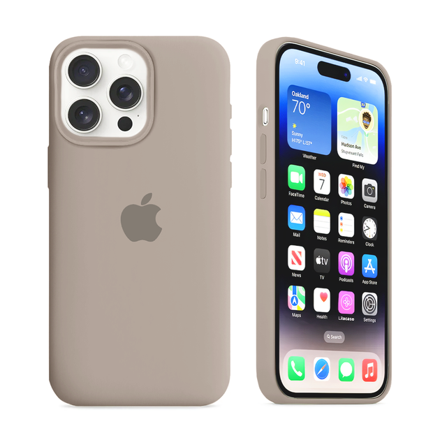 Чохол Kassel Silicone Full Case Protective для iPhone 13 Pro з мікрофіброю сірий Pebble - Фото 1 Чохол Kassel Silicone Full Case Protective для iPhone 13 Pro з мікрофіброю сірий Pebble - зображення 1