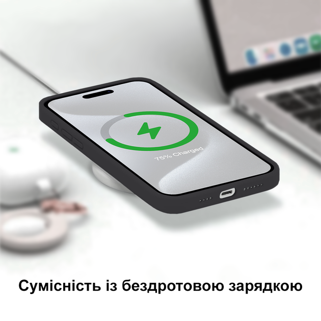 Чохол Kassel Silicone Full Case Protective для iPhone 13 Pro з мікрофіброю темно-сірий Charcoal Gray - зображення 8
