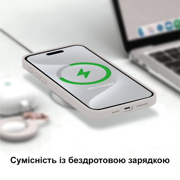 Чохол Kassel Silicone Full Case Protective для iPhone 13 Pro з мікрофіброю слонова кістка Stone - Фото 8 Чохол Kassel Silicone Full Case Protective для iPhone 13 Pro з мікрофіброю слонова кістка Stone - зображення 8