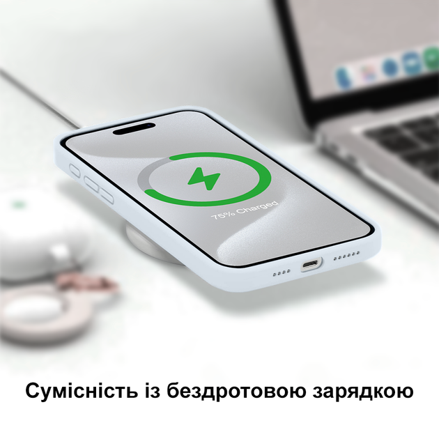 Чохол Kassel Silicone Full Case Protective для iPhone 15 з мікрофіброю блакитний Mist Blue - Фото 8 Чохол Kassel Silicone Full Case Protective для iPhone 15 з мікрофіброю блакитний Mist Blue - зображення 8