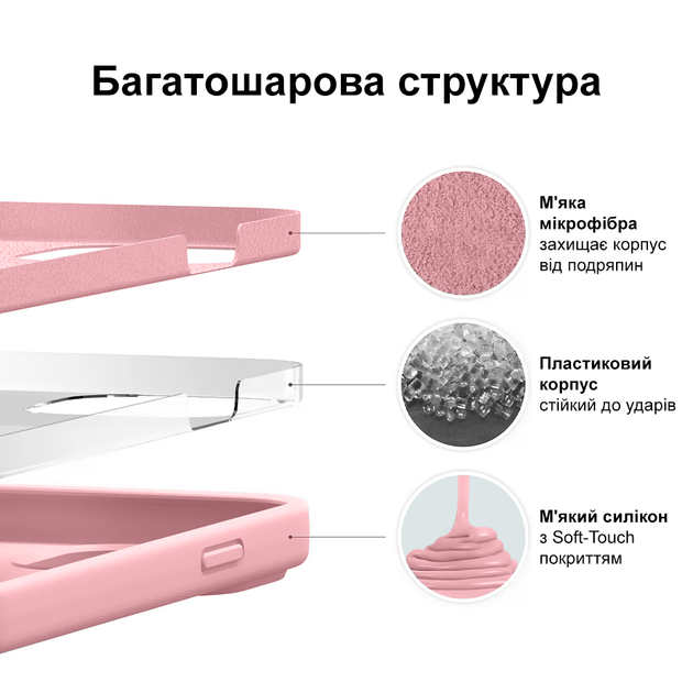 Чехол силиконовый FULL противоударный Premium для Samsung Note10Lite/A81/M60S (4) Pink Розовый - изображение 4