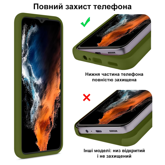 Чохол Silicone case Camera Protective Xiaomi Mi 9 Lite (25) хакі зелений Khaki - зображення 4