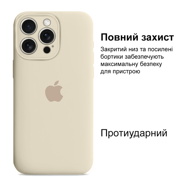 Чохол із захистом камери Kassel Silicone Camera Protective для iPhone 16 Pro max (11) молочний Antique White - Фото 2 Чохол із захистом камери Kassel Silicone Camera Protective для iPhone 16 Pro max (11) молочний Antique White - зображення 2