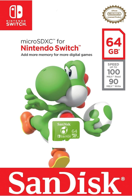 Карта пам'яті SanDisk Nintendo Switch microSDXC Yoshi Edition 64GB (0619659204518) - зображення 2