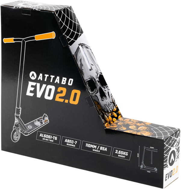 Самокат дитячий Attabo EVO 2.0 фрістайловий Сірий (5904823999723) - зображення 8