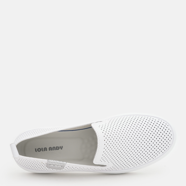 Женские слипоны Lola Andy LO-020-1 38 24.5 см Белые (B2000000707549) - изображение 5