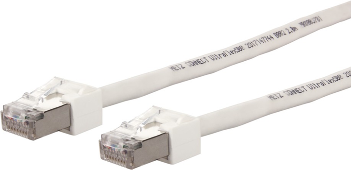 Патч-корд Metz Connect Ultraflex500 Cat.6 VoIP AWG 26 2 m White (13084U2088-E) - зображення 1