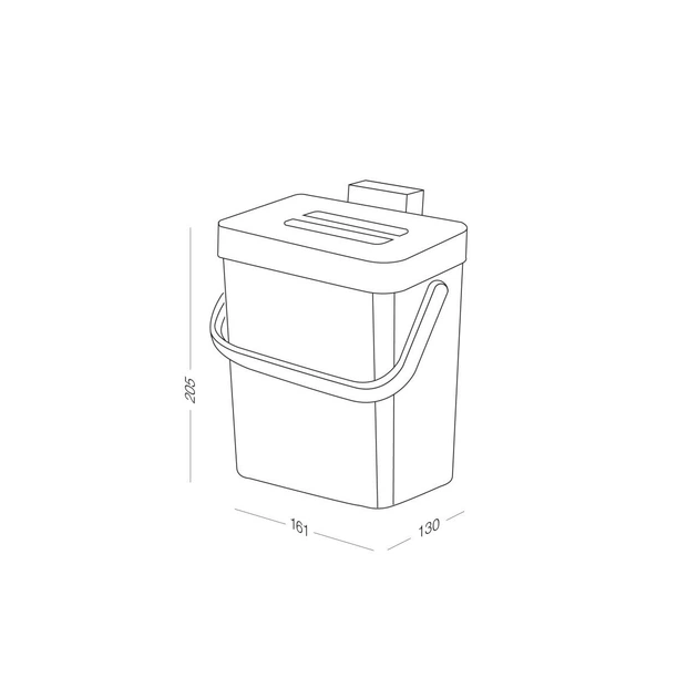 Ведро для мусора с крышкой MVM BIN-11 3L WHITE/ANTHRACITE - изображение 4