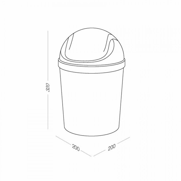 Ведро для мусора с крышкой MVM BIN-10 5L GRAY - Фото 4 Ведро для мусора с крышкой MVM BIN-10 5L GRAY - изображение 4