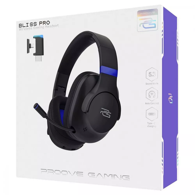 Бездротові навушники Proove Gaming Bliss Pro Black (GHBLP0010001) - зображення 3