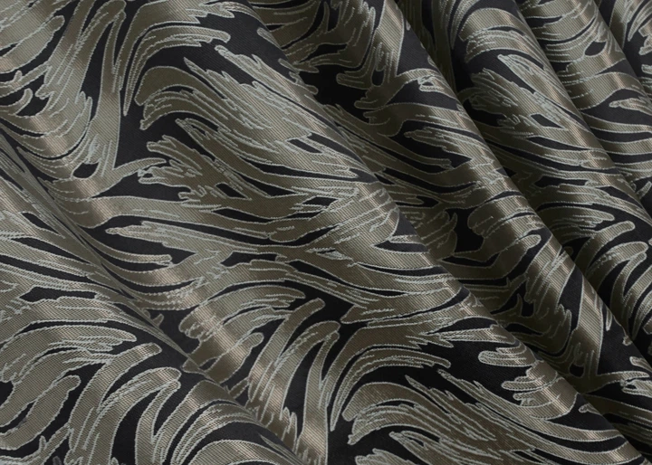 Комплект кооротких штор VR-Textil Жакард Magic № 1611ш Графітовий з бежевий 145х170 см 2 шт (35-0245) - зображення 5