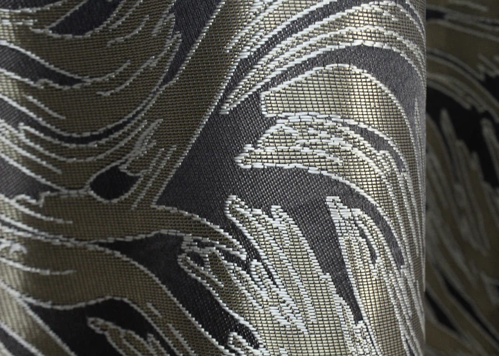 Комплект кооротких штор VR-Textil Жакард Magic № 1611ш Графітовий з бежевий 145х170 см 2 шт (35-0245) - зображення 7