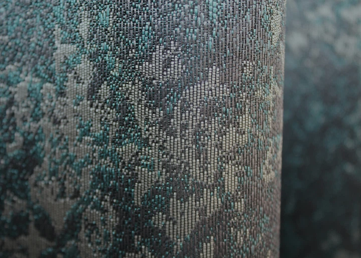 Комплект готовых штор VR-Textil Мрамор Al-9 № 1636ш Бирюзовый с серым 150х280 см 2 шт (33-0483) - изображение 8