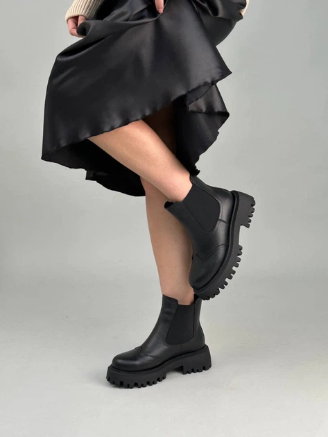 Жіночі демісезонні челсі ShoesBand Чорна натуральна шкіра 36 (23,5 см) (S86041д) - зображення 3
